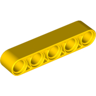 Lego rameno 1x5, žlutá (4128590, 4142133)